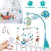Baby Musical Crib Bed Bell Rotating Mobile Star Projection Nursery Light Baby Rattle Toy w/ Music Box Remote Control