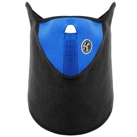 Half Face Mask Breathable Windproof Dustproof Neck Warmer for Bike Motorcycle Racing (Option: Blue)