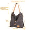 Ladies Canvas Tote Bag Multifunctional Purse Handbag Adjustable Shoulder Rucksack Convertible Backpack Wear-Resistant Dirt-Proof For Women School Offi