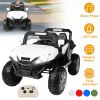 12V Electric Kids Ride-On Car w/ Parental Remote Control Music Horn LED Lights Swaying Function For Kids Aged 1-6 Years Old