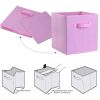 iMounTEK 4 Pack Foldable Storage Cube Bins Cloths Closet Space Organizer Basket Shelves Box for Clothes Toys Books Cabinet